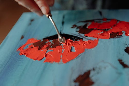 Close-up Photo of Knife Painting 