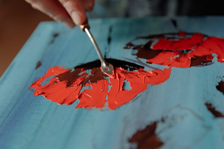 Close-up Photo Of Knife Painting 