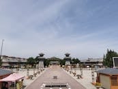 People Walking Near the Temple