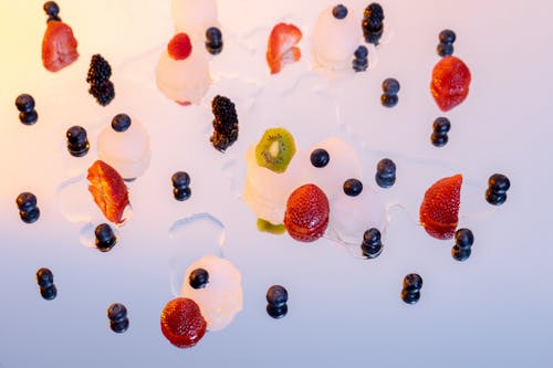Free stock photo of blackberry, desert, kiwi Stock Photo