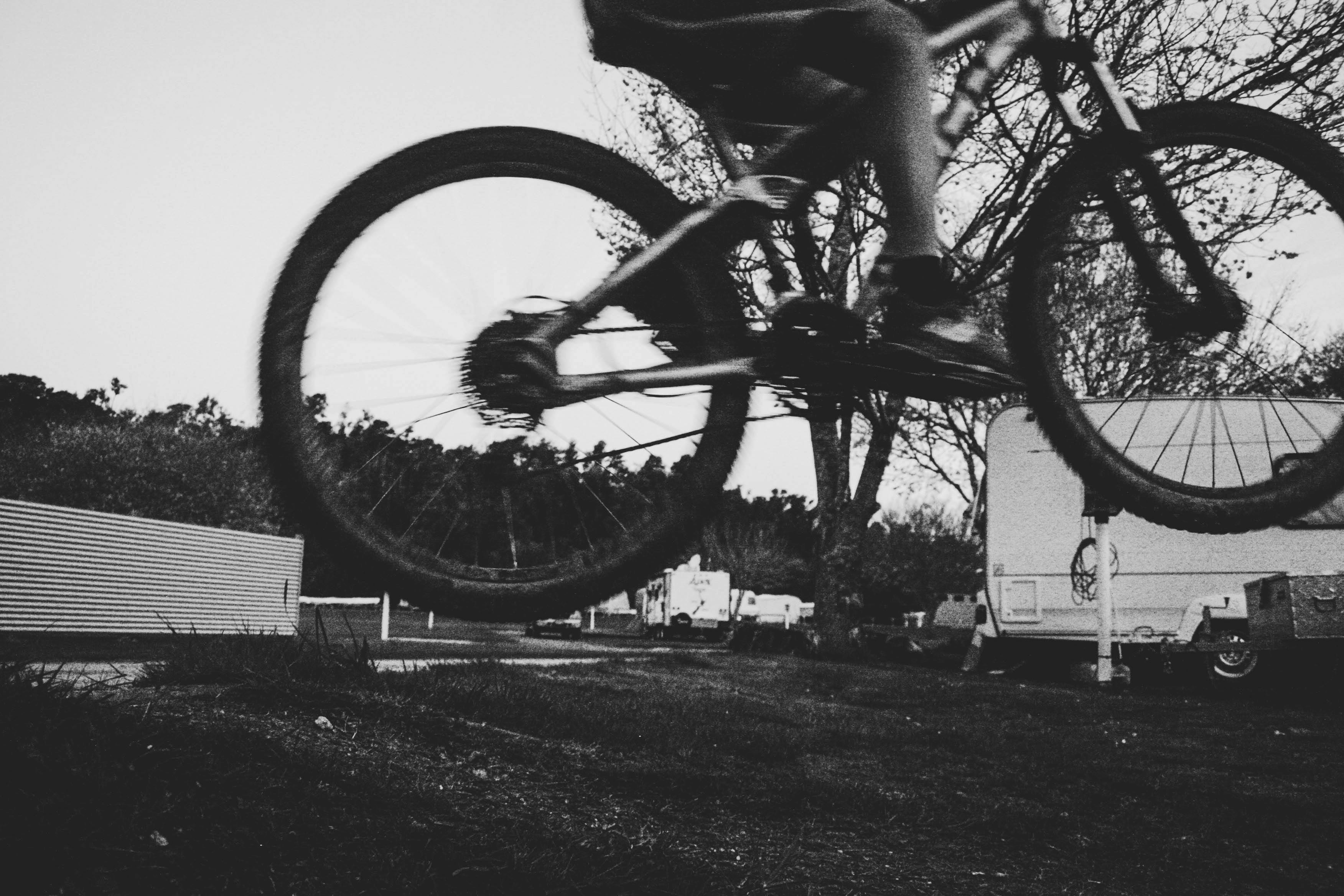 Free stock photo of bike helmet, double jump, full suspension mountain bike