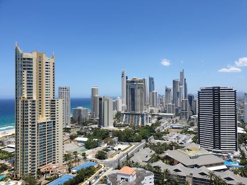 City Buildings Under the Blue Sky