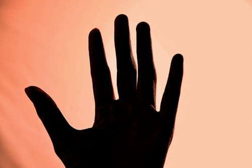 Free Silhouette of Left Human Hand Stock Photo
