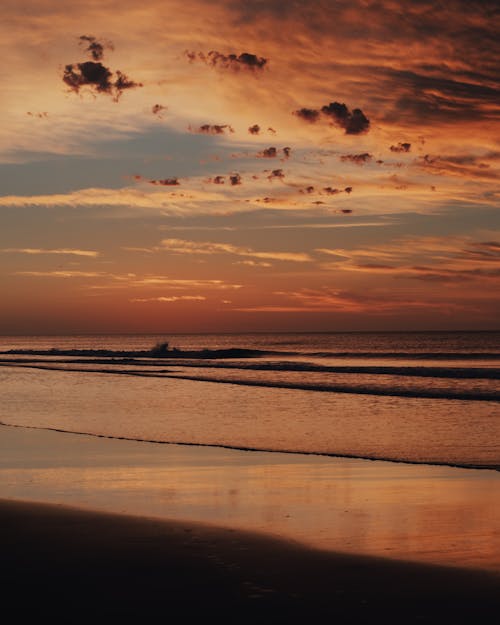 Scenic View of Beach during Sunset