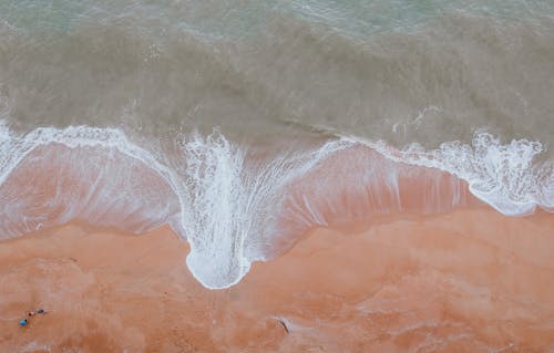 Gratis lagerfoto af bølger, ferie, fugleperspektiv