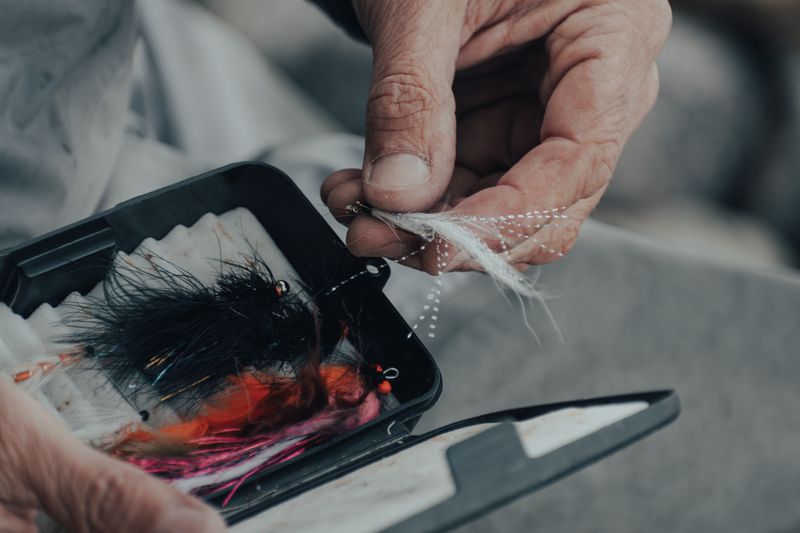 Fly fishing gear close-up