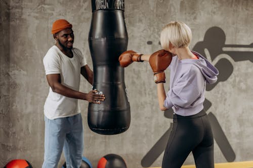Woman Doing Punching Exercise