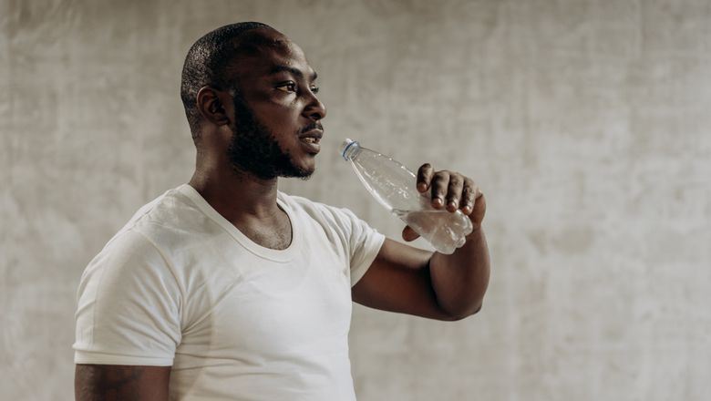 Man drinking water