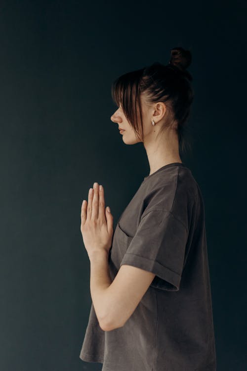 Side View Of Woman In Yoga Position