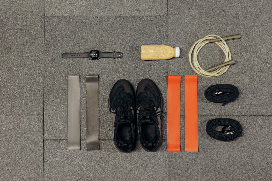 Free Exercise Tools On Gray Surface Stock Photo