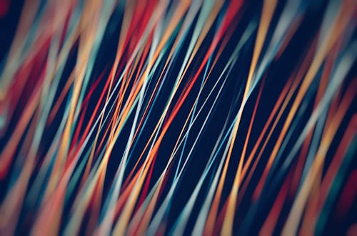 Free Streaks of Colorful Lines Stock Photo