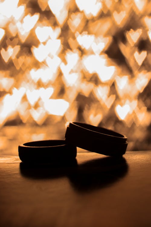 Free stock photo of double ring, heart, heart bokeh