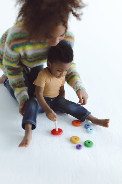 Free Mother playing with her Son Stock Photo