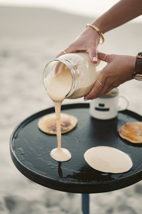 Free Person Cooking Pancakes Stock Photo