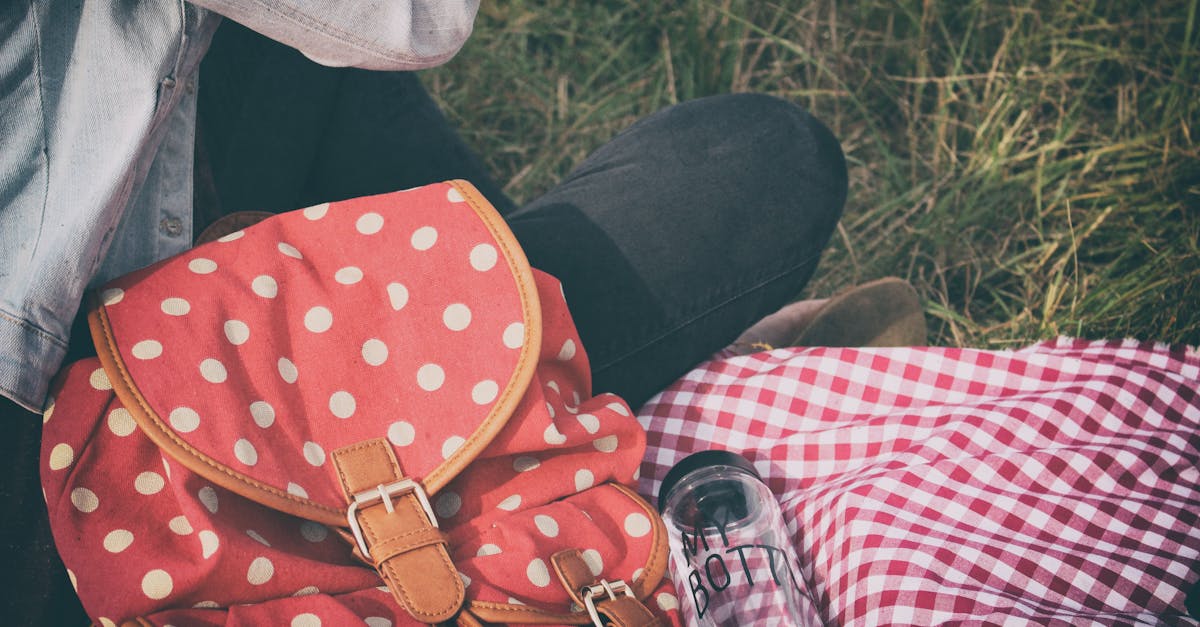 Woman's Red With Polka Dot Print Backpack