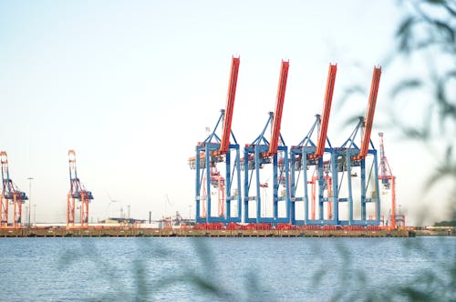 Massive Cranes in a Port 
