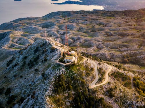 Foto profissional grátis de aerofotografia, estrada, fotografia com drone