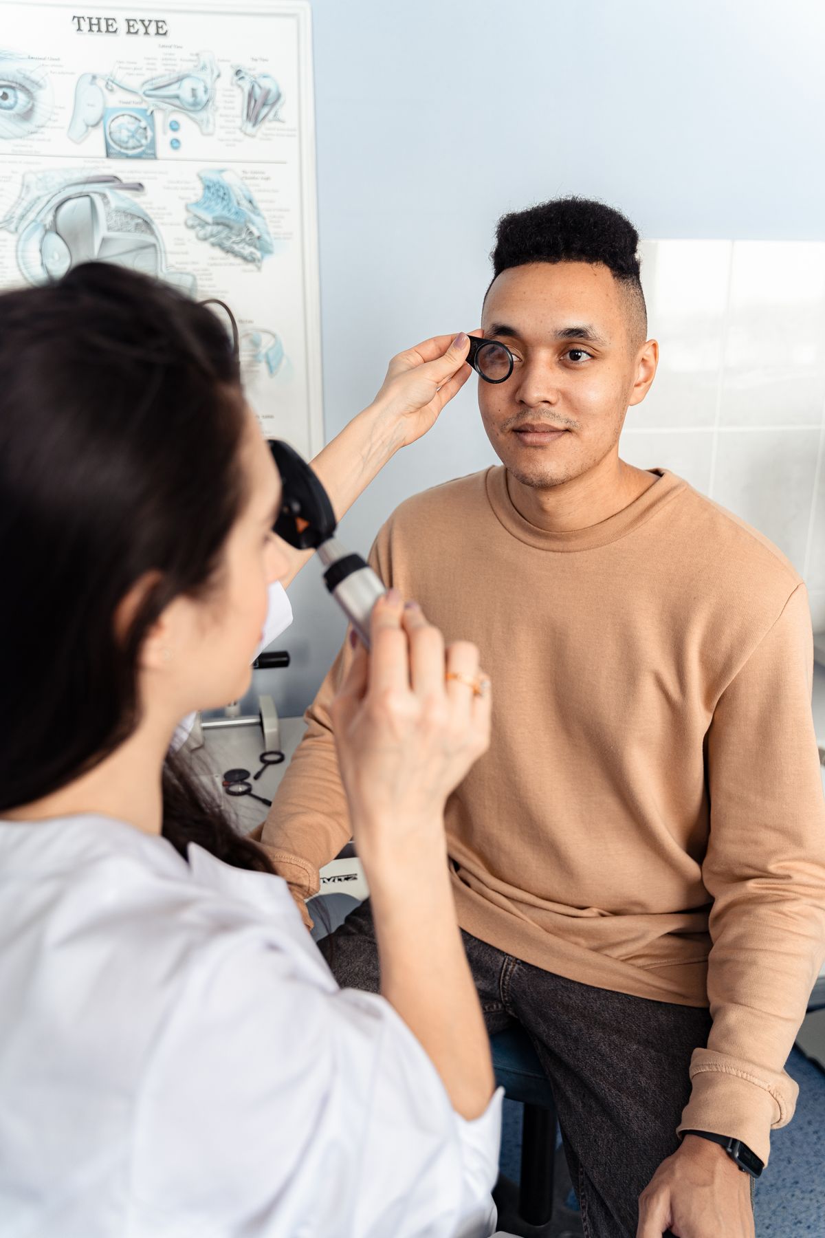 Illustrative eye examination before vision correction surgery