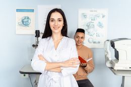 Healthcare professional representing thyroid testing
