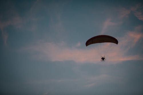 Free stock photo of paraglide, paraglider, sunset