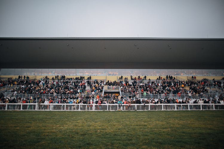 People On A Grandstand