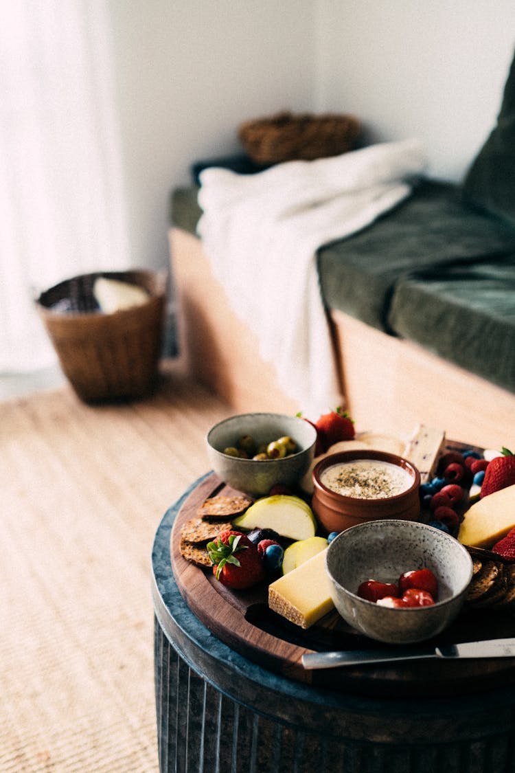 Close-Up Shot Of A Grazing Platter