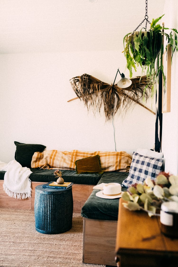 A Living Room With Bohemian Vibe