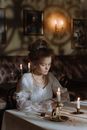 Royal Lady writing Down on Paper