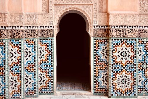 Mosaic Architecture Arched Entrance 