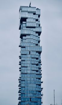 A strikingly designed skyscraper in New York City showcasing modern architecture.