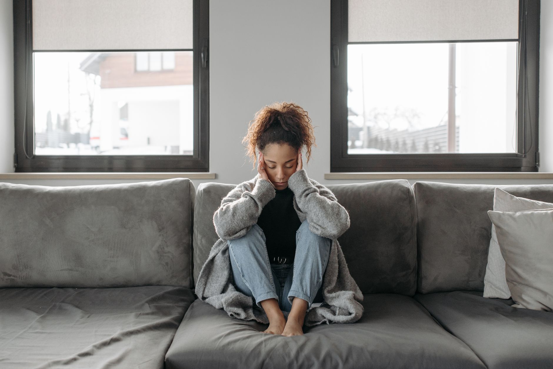 Person reflecting on emotional and mental well-being
