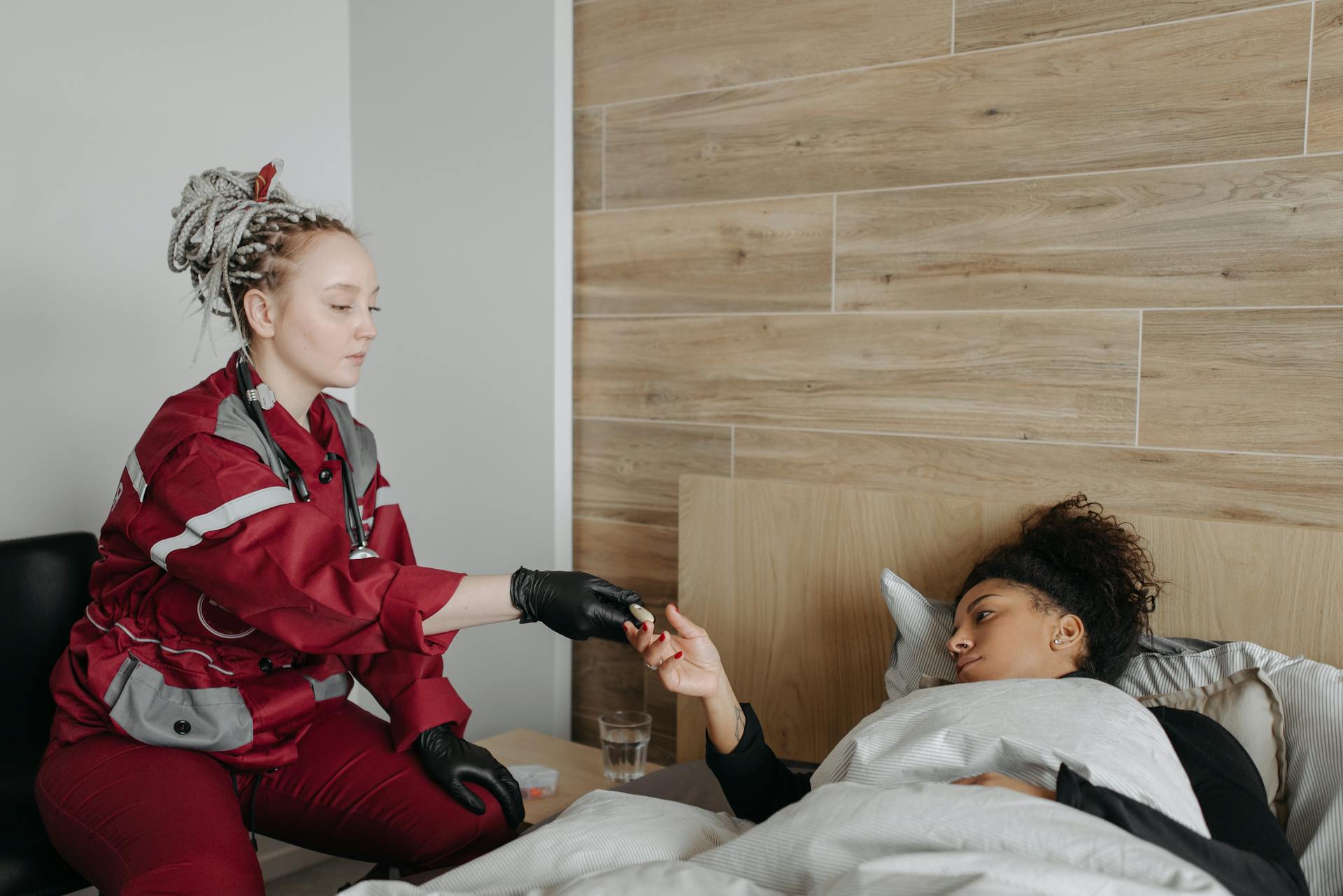 EMT Checking On A Woman