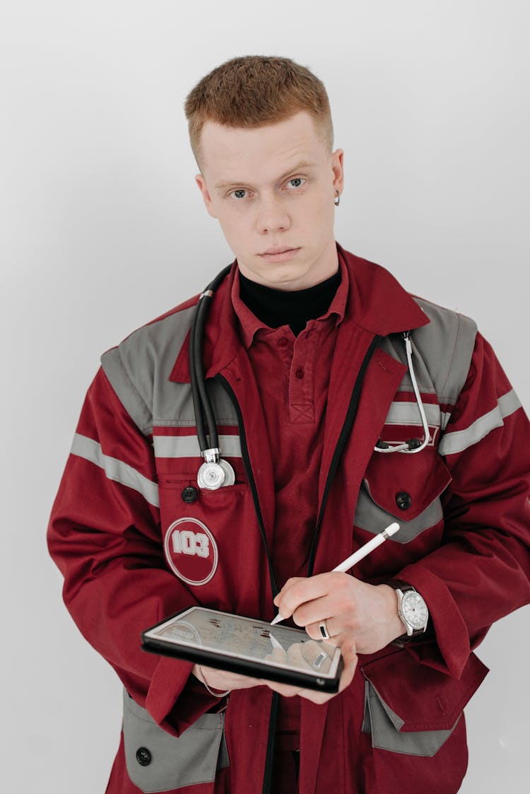 EMT Holding An Ipad