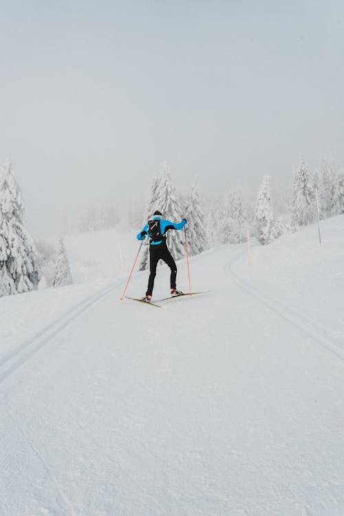 Free Photo of a Man Skiing Stock Photo