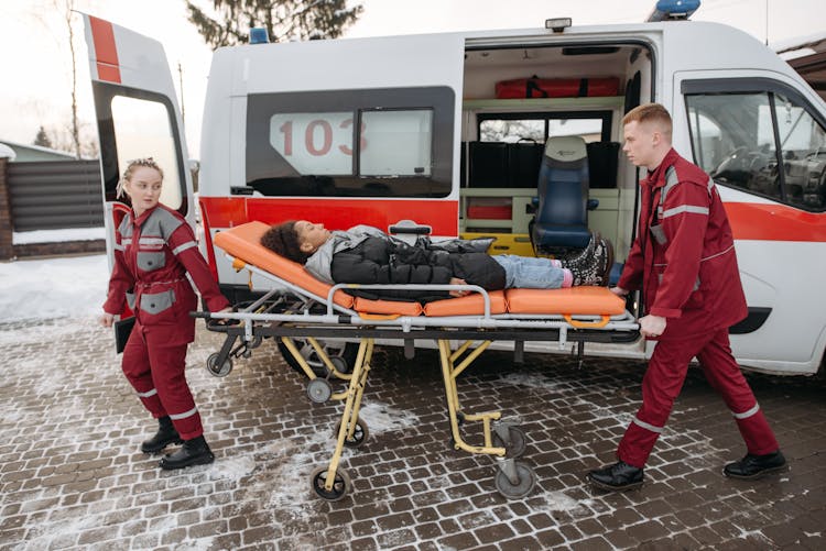 Woman On A Stretcher