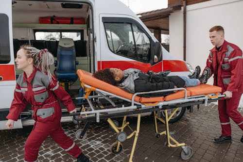 Free Patient On A Stretcher Stock Photo