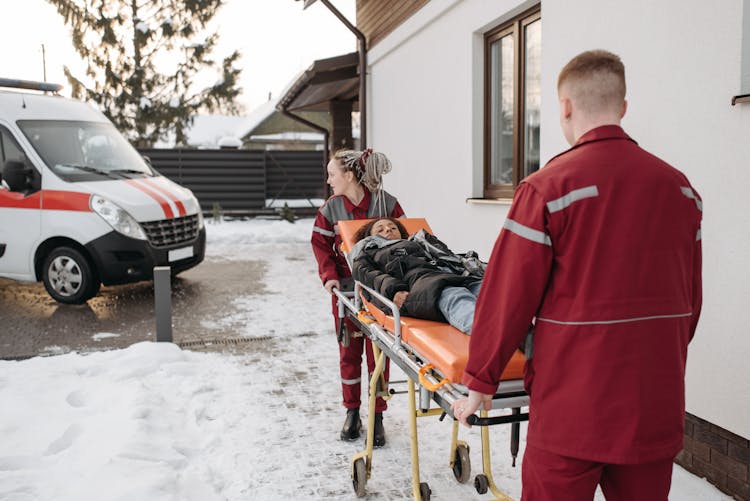 Woman On A Stretcher