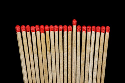 Free Brown and Red Matches Sticks Near Each Other Stock Photo