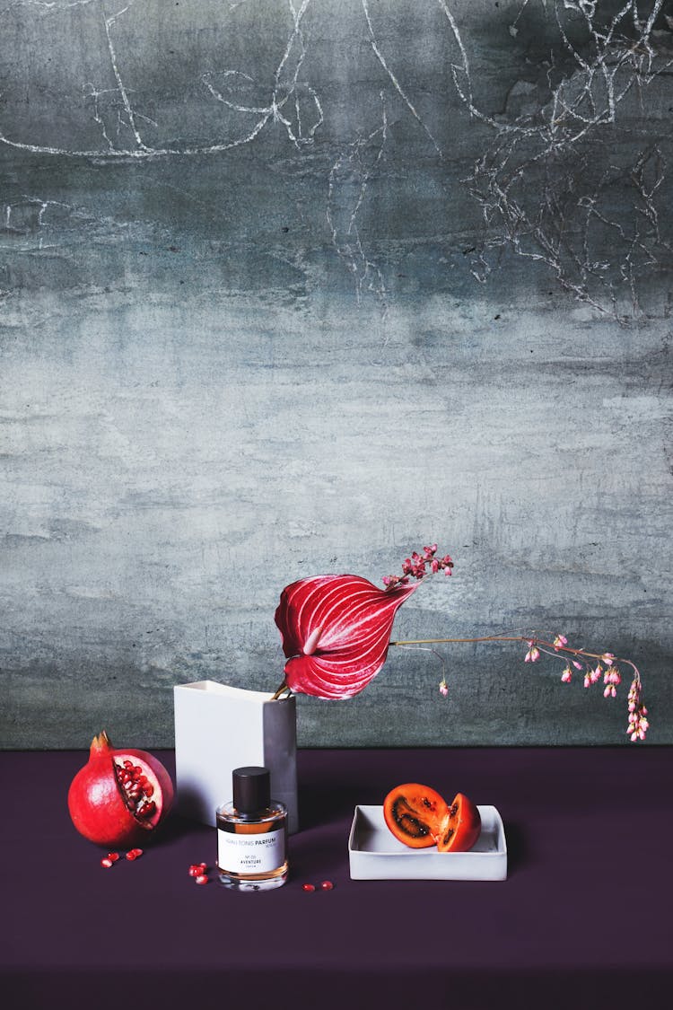 Perfume Bottle On The Table