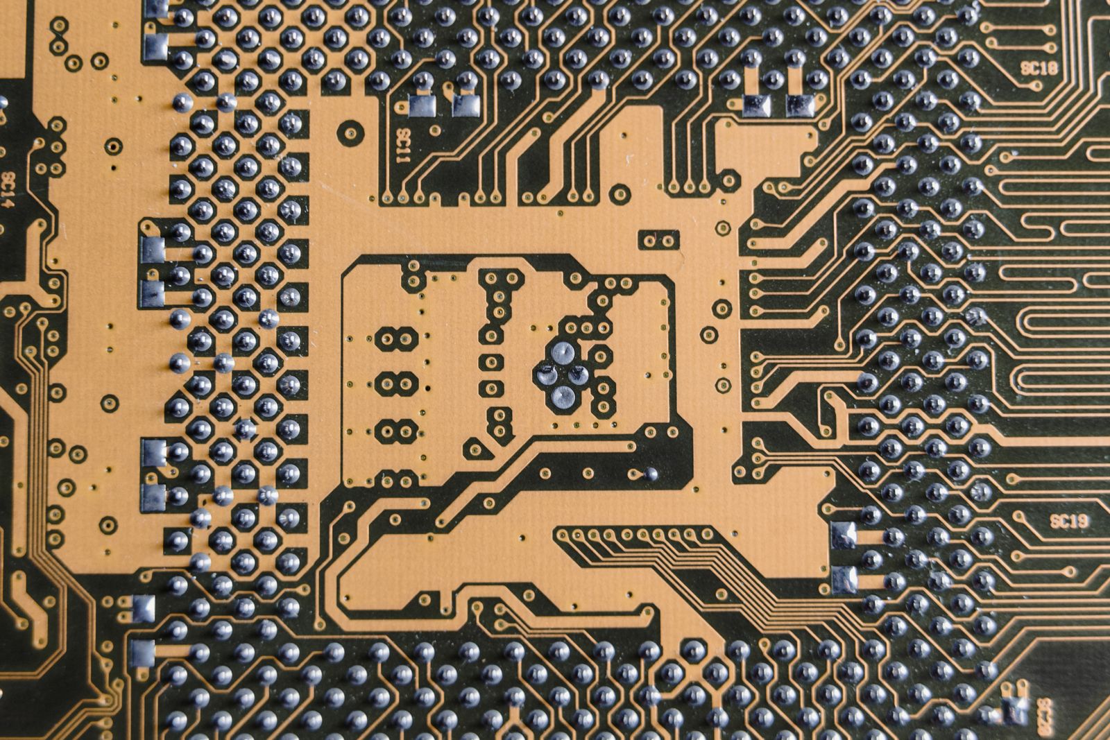 Close em um processador gráfico de alta tecnologia.