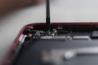 Black and Red Audio Mixer