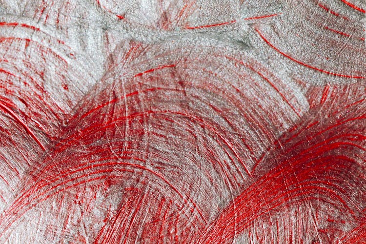 Red And Silver Paint Brushstrokes