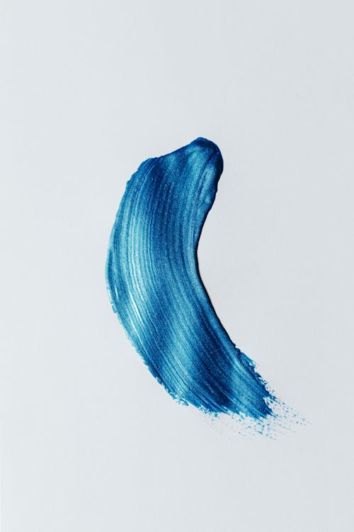 A Blue Paint in White Background