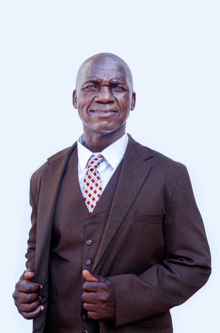 Middle Aged Black Man In Elegant Suit