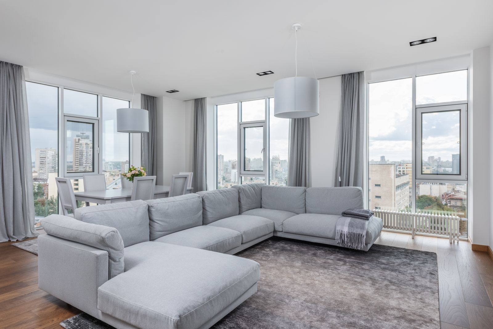 A bright living space after replacement glazing