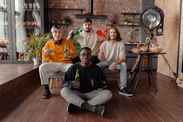 Group Of Friends Watching Sport Together