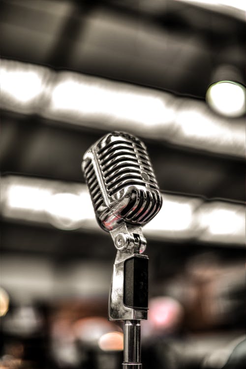 Silver-colored Microphone