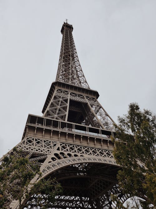 Eiffel Tower in Low Angel Shot