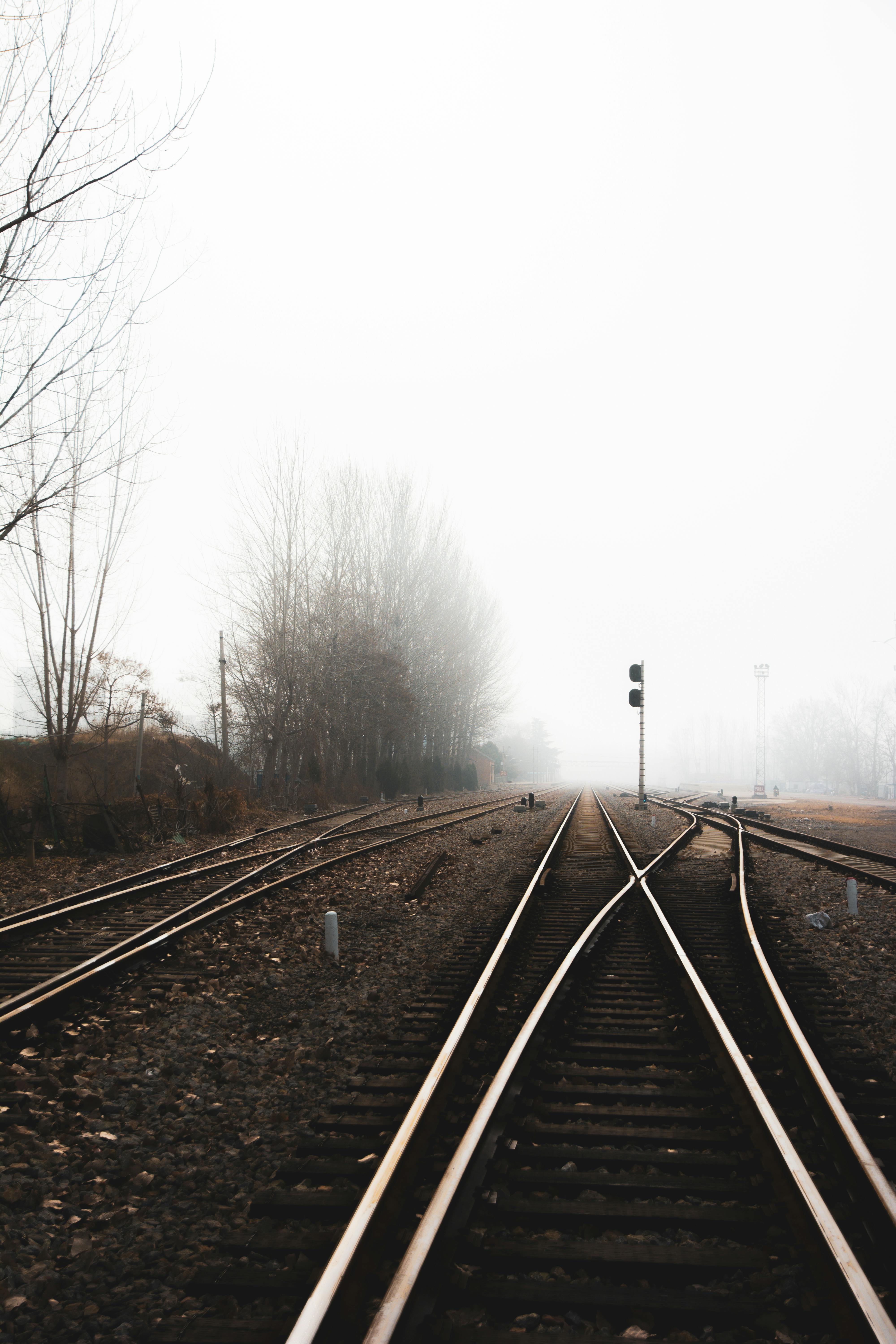 Train Rail during Golden Hour · Free Stock Photo