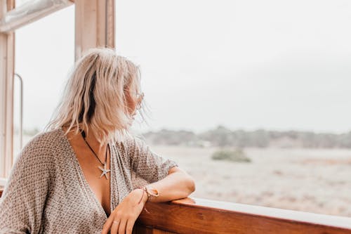 Blond Woman Looking at the View